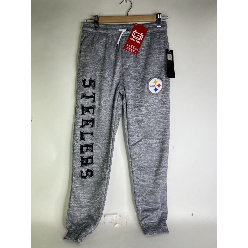 Pittsburgh Steelers Ultra Game NFL Jogger Pants Sweatpants Kids Boys Girls 14-16